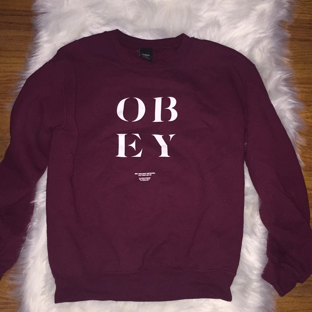 Maroon obey sweatshirt